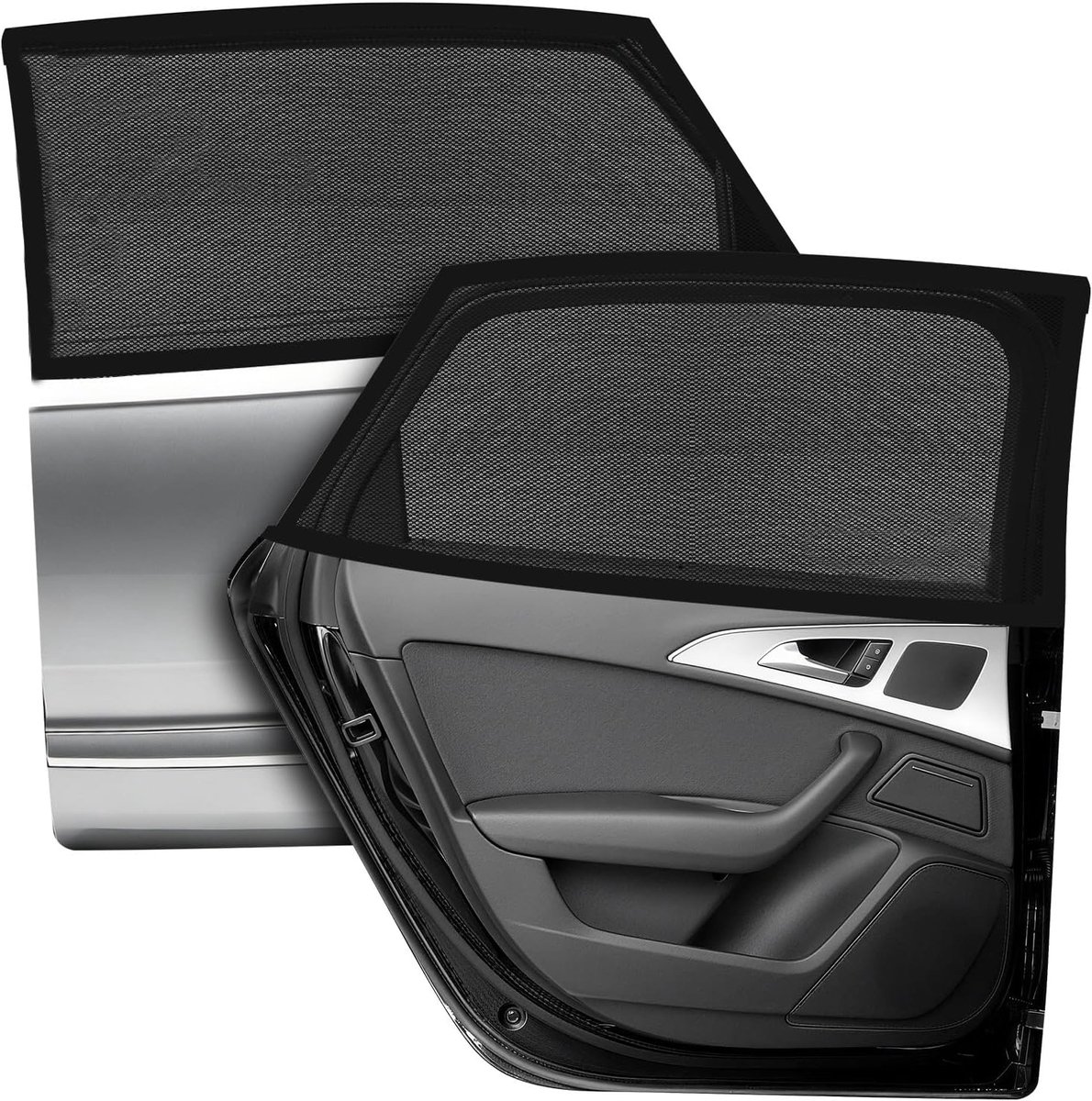 Zonwering auto baby met uv-bescherming - 2 stuks universele zijraam - verduistering autoruit - SnelShoppen