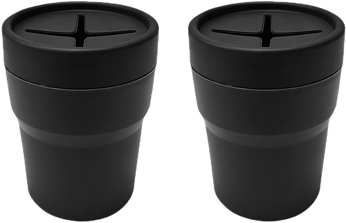 Auto-vuilnisemmer 2 stuks - mini-afvalemmer met deksel - waterdicht - perfect voor bekerhouder - ShopVlot
