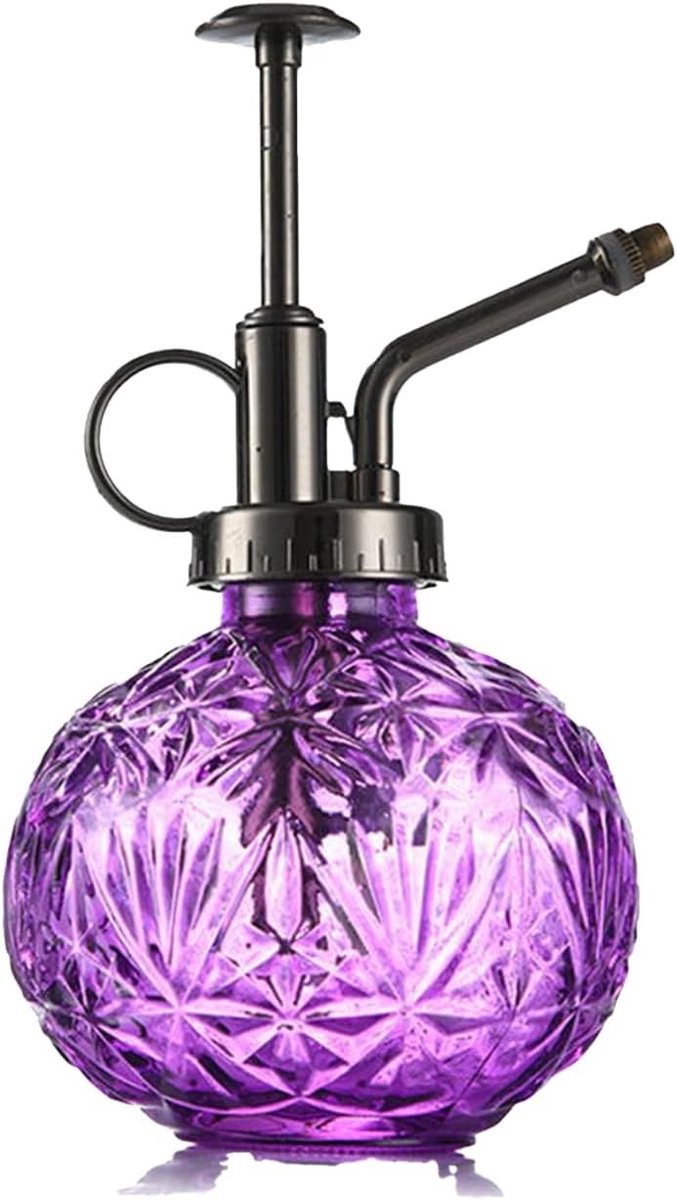 Retro Spuitfles van Glas voor Planten - 240 ml, Drukspuit met Pomp voor Binnen en Buiten, Ideaal voor Balkon en Tuin