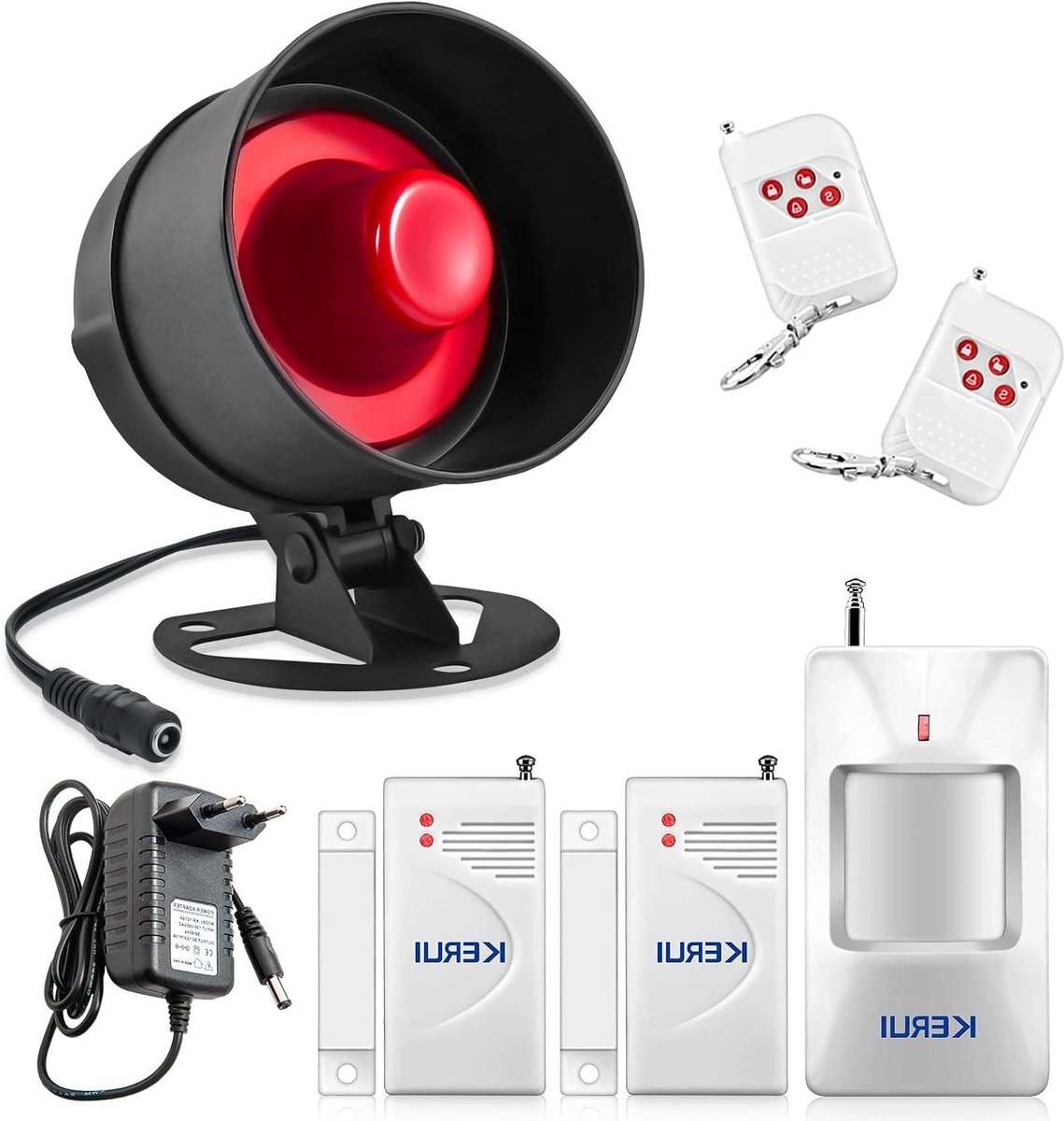 Draadloos Alarmsysteem - Beveiligingssysteem Huis - Objecten Beveiligen - 115 dB Sirene - 40 Detectoren Ondersteund - Wit