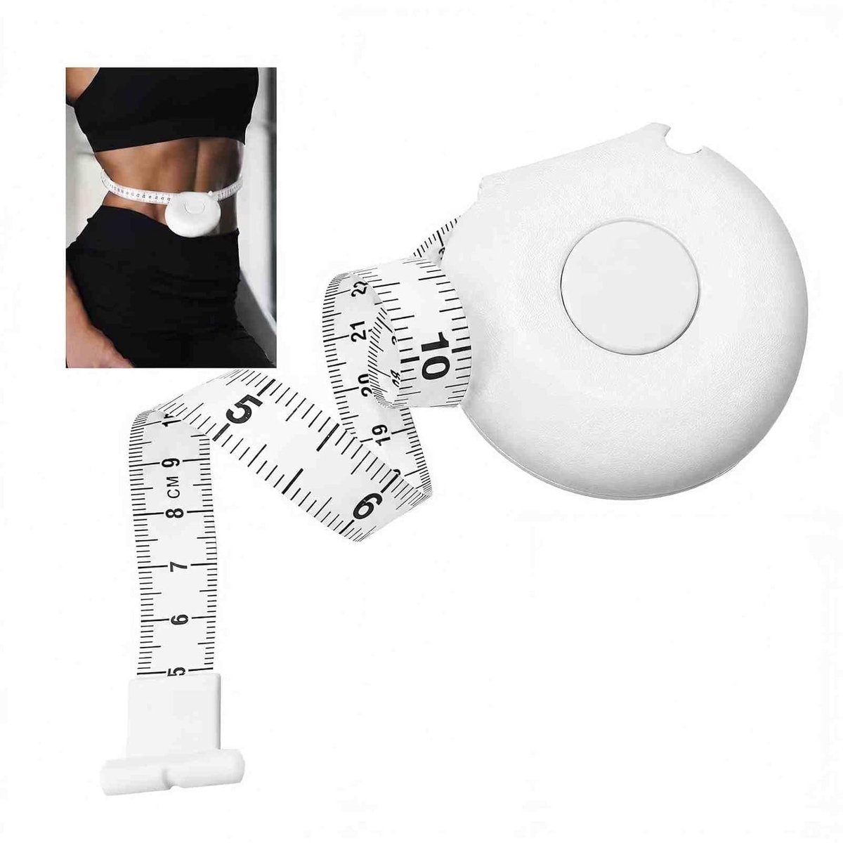 Retractable Body Measuring Tape - Dubbelzijdige Meetlint in cm en Inches, Geschikt voor Naaien, Snijden en Lichaamsmetingen, Perfect voor Tailleomtrek en Kledingmaat