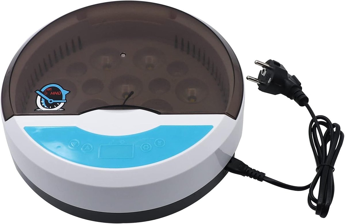 Mini Automatische Eieren Incubator met LED Licht, Temperatuurregeling en Eitester voor Kippen, Eenden, Kwartels en Vogels