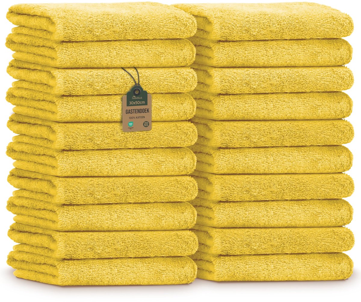 SnelShoppen - Gastendoekjes 20 stuks (30x50cm), 100% katoen, OEKO-TEX gecertificeerd, zacht, absorberend en onderhoudsvriendelijk - Voor badkamer, gas