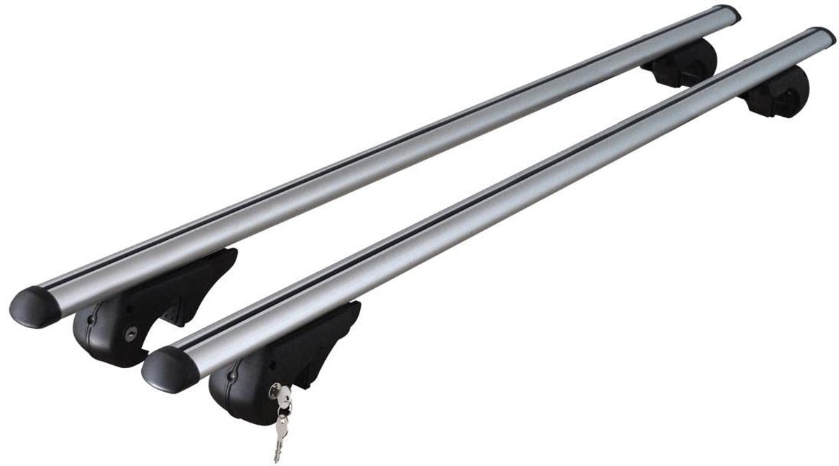 SnelShoppen - Aluminium Dakdrager VDP Rio 135 voor Ford Kuga vanaf 08 - Imperiaal voor Fietsen, Bagage, Camping, 2 Stuks, Lichtgewicht, Duurzaam, Zilv