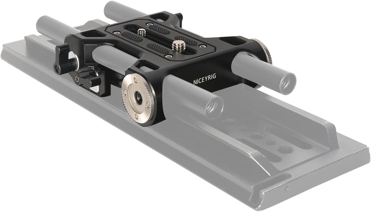 Camera Basisplaat met 15mm Stangklem en ARRI Dovetail Klem voor Schoudersteun en Statiefmontage