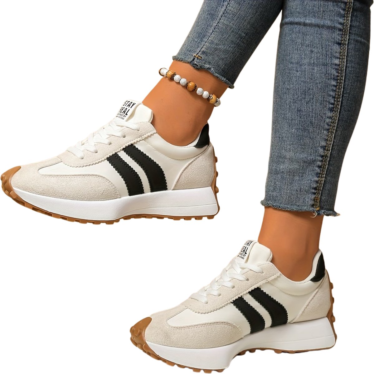 Currero Schoenen Dames Sneakers Comfortabel Slippers Casual Volwassenen 35.5 Wit