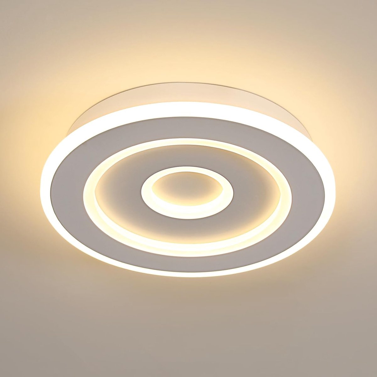 SnelShoppen - Moderne Ronde Led-plafondlamp 28 cm, 28 W, Warm Wit Licht 6500 K, Plafondverlichting voor Slaapkamer, Woonkamer, Hal, Strak Design, Ener