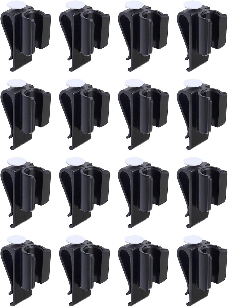 16x Golf Club Bag Clips - Putter Houder Klem Organizer - Plastic Zwart Golfaccessoires voor Mannen en Vrouwen, Ideaal voor Golfliefhebbers