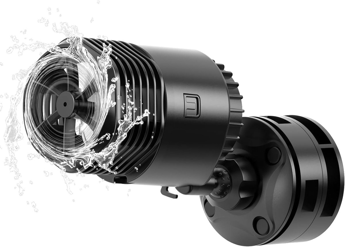 SnelShoppen - 10W Stromingspomp Aquarium Wavemaker, 5677LPH Circulatiepomp met 360 Graden Geluidsarme Aandrijfkop voor 75-302 Liter Zoutwater en Zoetw