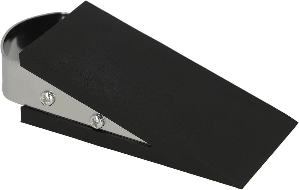 Deurstopper Wig - Deurhouder Rubber - Deur Open Houden - Antislip Onderkant - 12x5x3 cm - Zwart