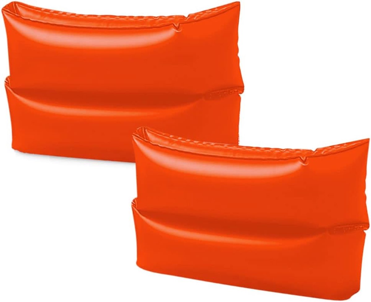 Opblaasbare armbanden 25 x 17 cm (oranje kleur)