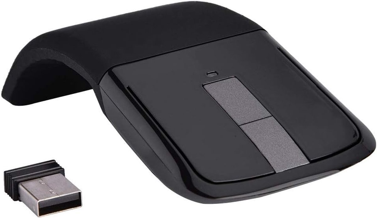 Draagbare Draadloze Boogvormige Muis, Flexibel en Ergonomisch Ontwerp, Perfect voor Gaming en Compatibel met PC's, Laptops en Smart TV's