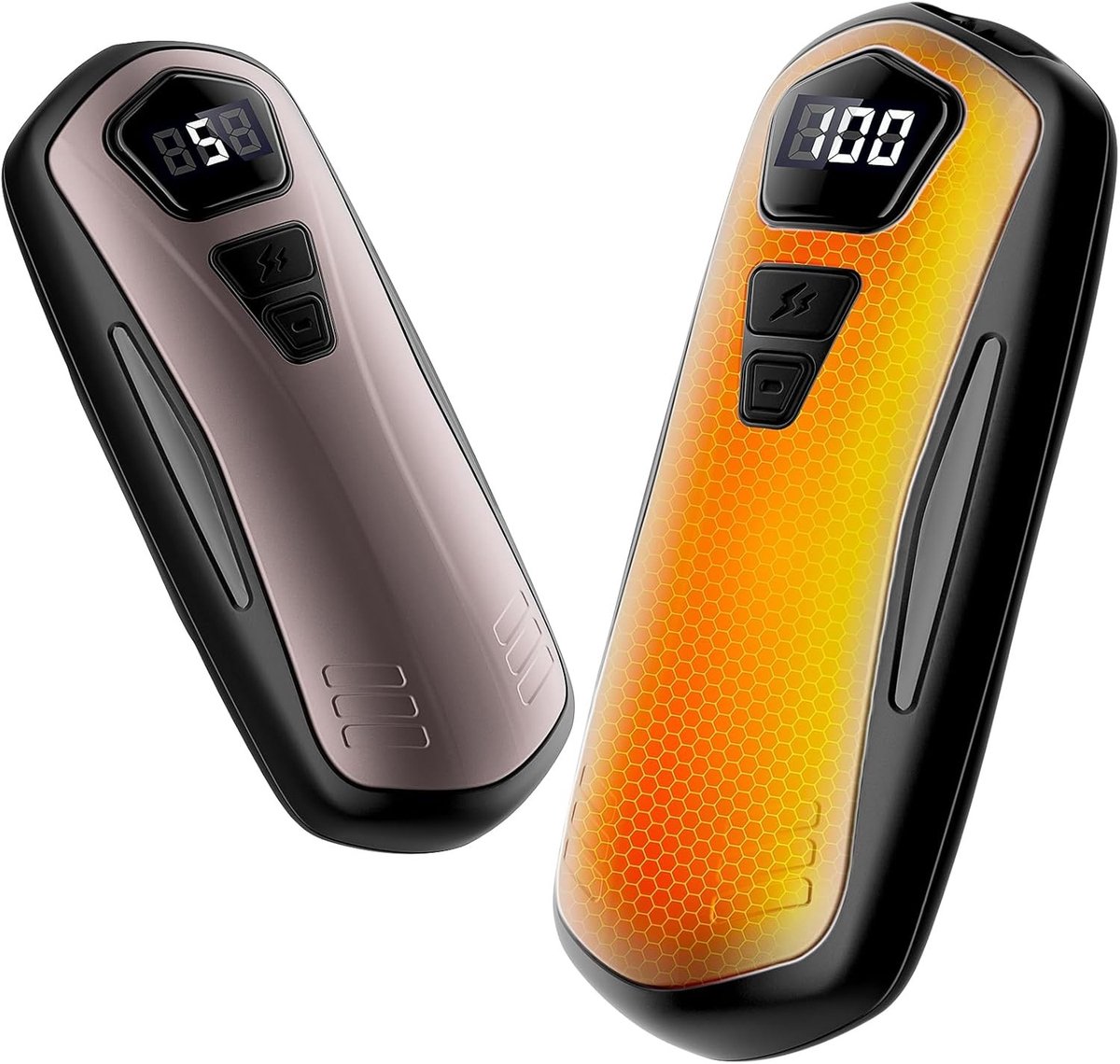 Herbruikbare Elektrische Handwarmers Set van 2 met 6000 mAh, 5 Verwarmingsstanden en USB Oplaadbaar voor Outdoor Activiteiten, Kamperen en Cadeaus voor Vrouwen