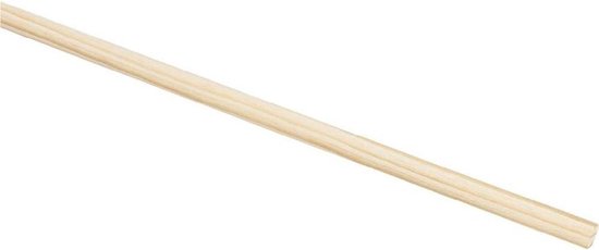 Houten bezemsteel - Steel voor bezem - Buiten schoonmaken - Ronde kop - 140 cm - Bruin — afbeelding 2