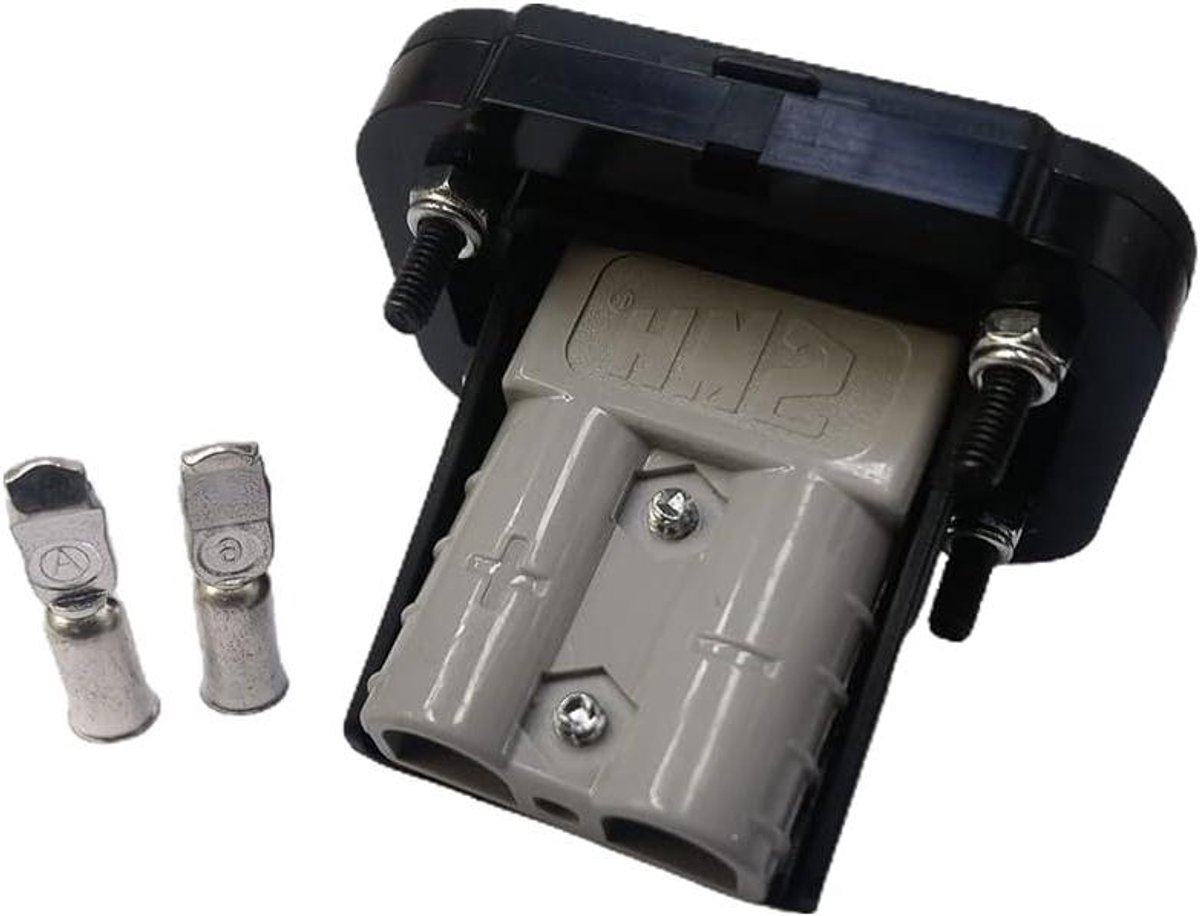 Inbouw Frame - Connector Houder - Voertuig Stroom - Verzonken Montage - 50A - Zwart
