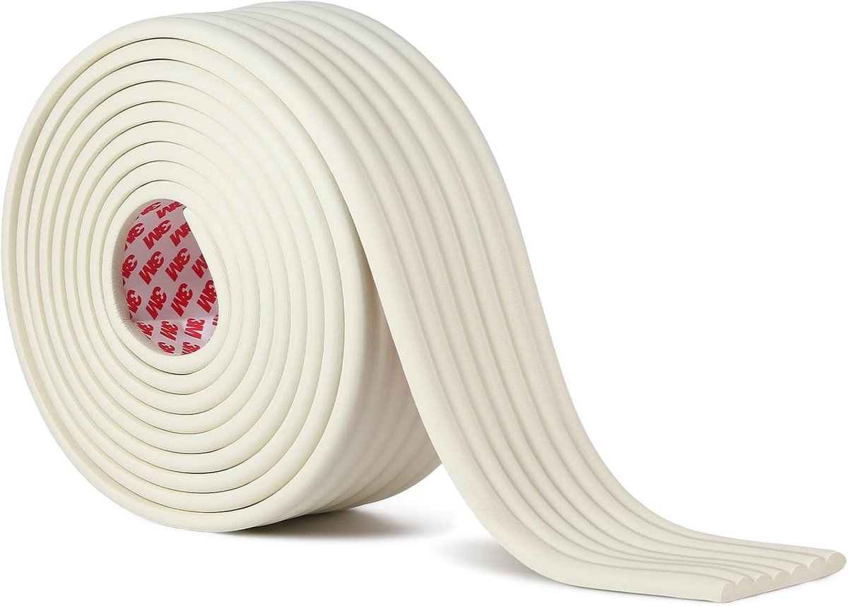 Zelfklevende Schuim Randbescherming, 4 m Lang, 8 cm Breed, 0.8 cm Hoog, Multifunctioneel en Zacht voor Meubels en Kinderen