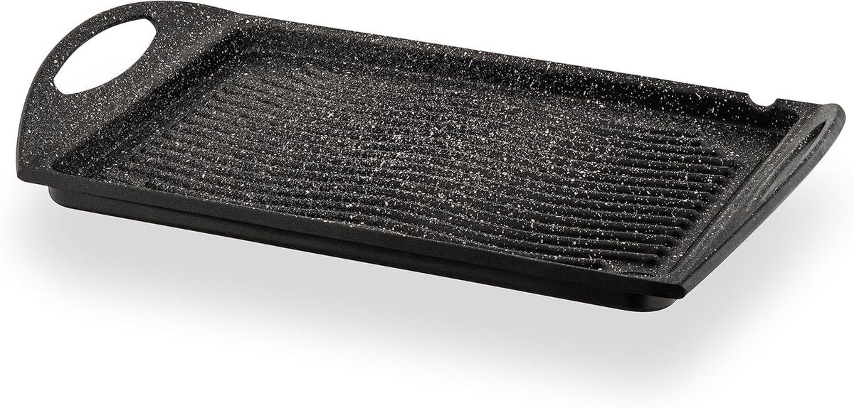 Grillplaat Grillpan Lekker Grillen Dik Aluminium 34x26 cm Zwart