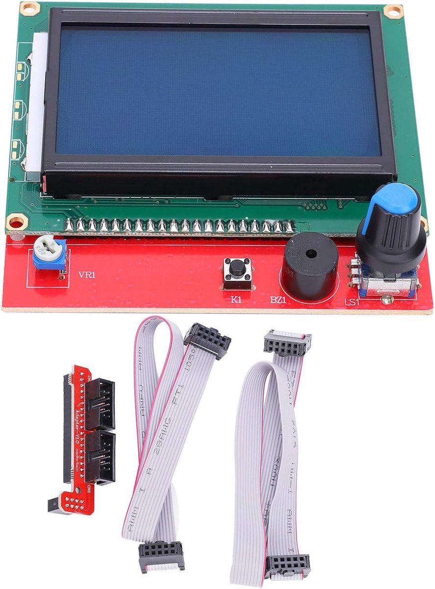 LCD Control Panel voor 3D Printers - Intelligente Display Module met 12864 Scherm, Set van 2, Geschikt voor DIY Projecten en Verbeterde Bediening