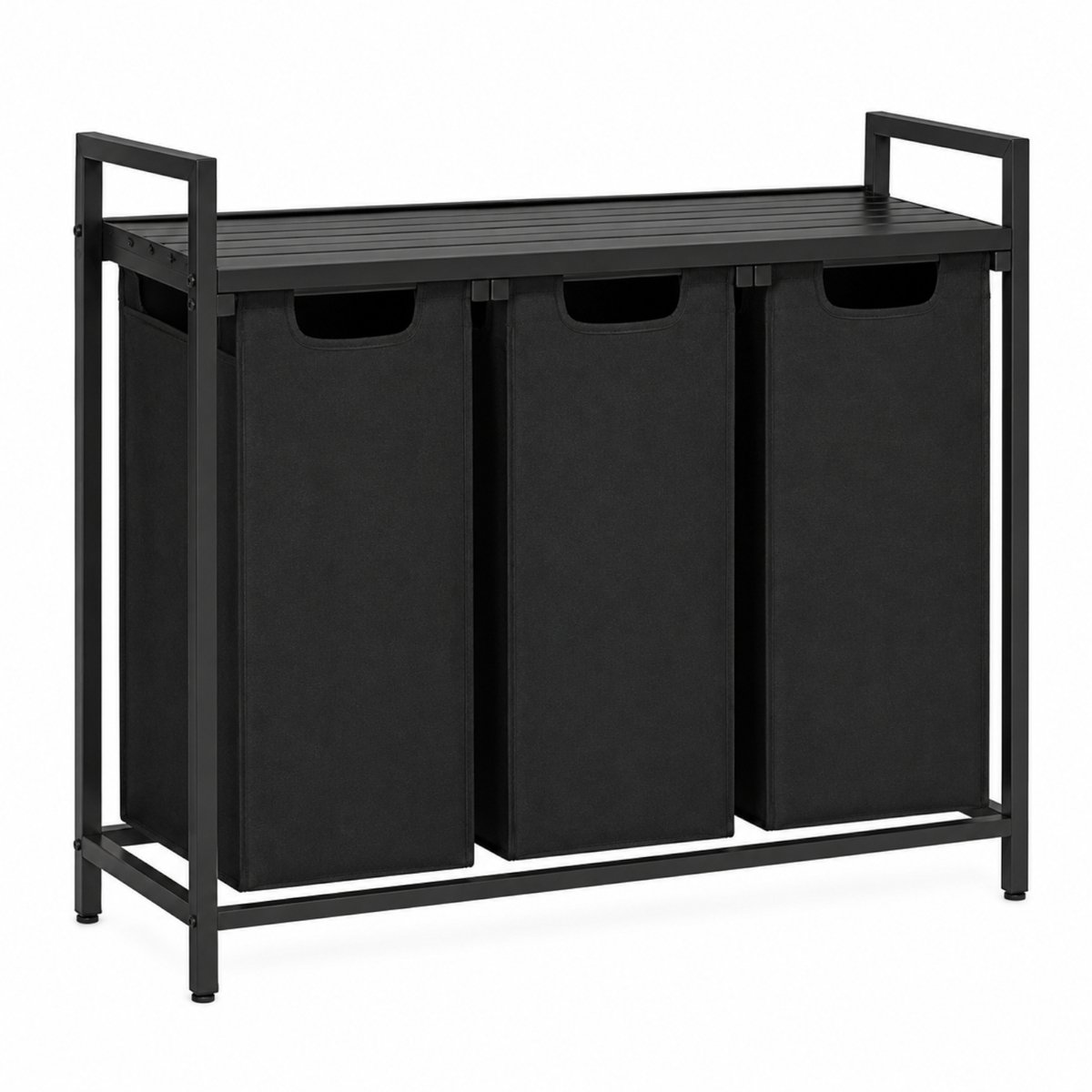 Begryf - Wasmand - metaal/stof - 3 vakken - 114 liter - 92,5 x 33 x 71 cm