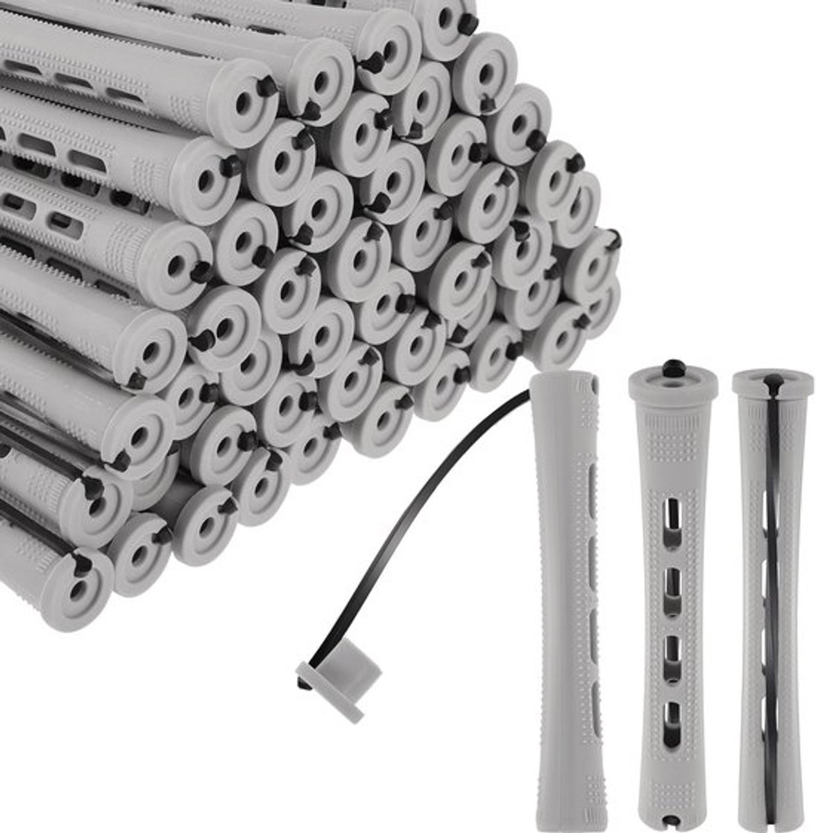 Krullende Staven 50 Stuks - Haarrollers - Krulspelden - Haarverzorging - Warmtevrij - Kunststof