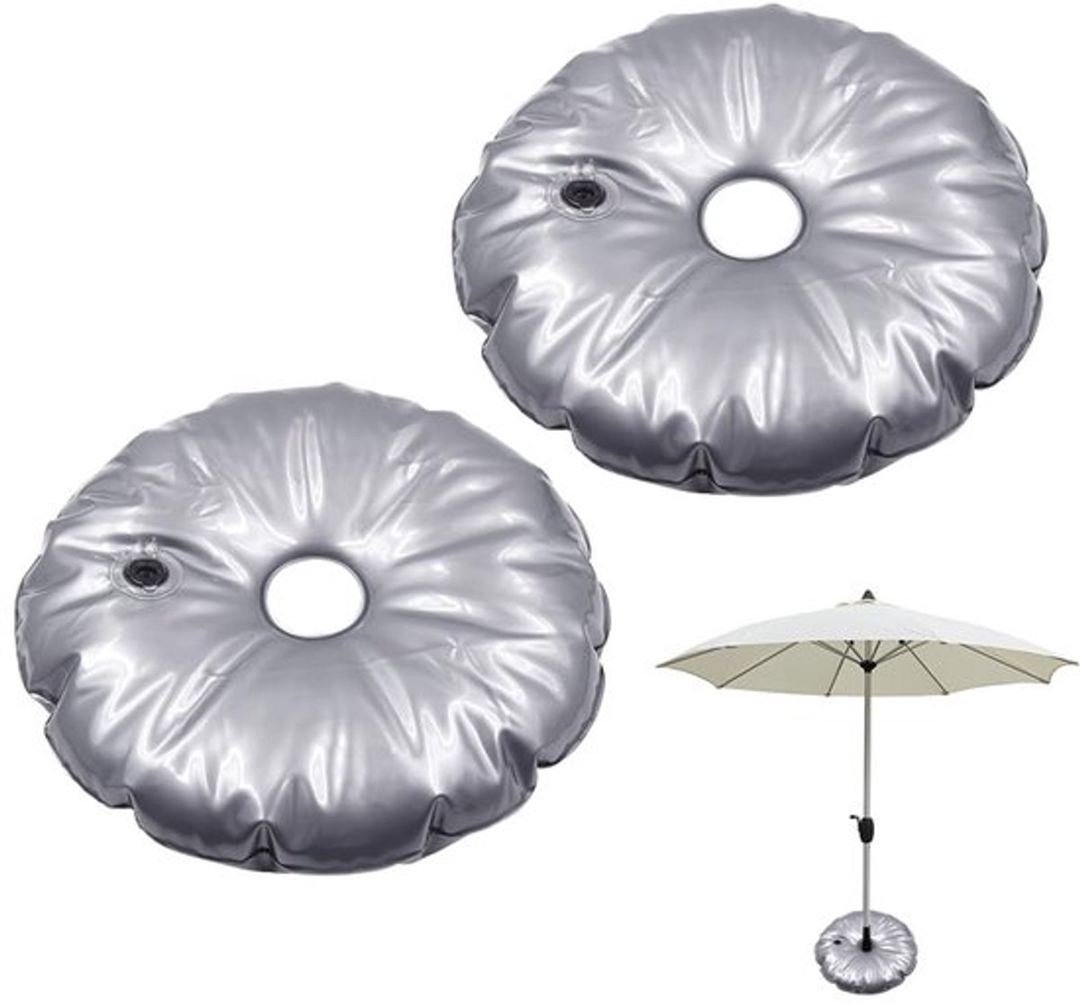 Gewichtzak vulbaar 52 cm - Zandzak - Parasol gewichten - Gewicht tas - Zware verzwaarder - Voor 18 liter zand/water - Parasolgewicht