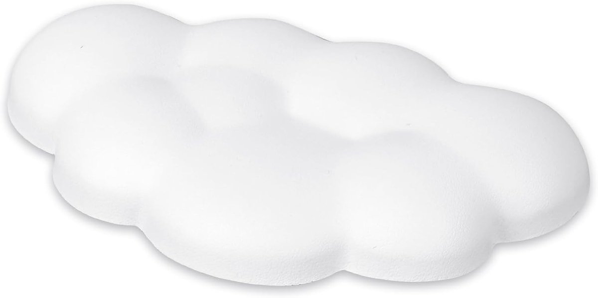 Ergonomische Muismat met Polssteun, Antislip Onderkant, Geschikt voor Computer en Laptop, Ideaal voor Thuis en Kantoor (Wit)