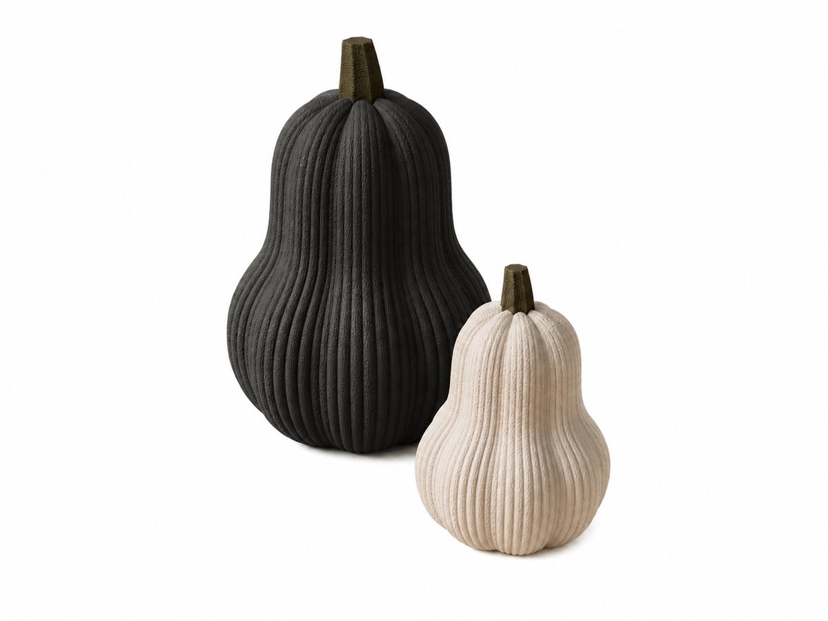 Set van 2 Decoratieve Pompoenen – 3D-Geprinte Herfstdecoratie