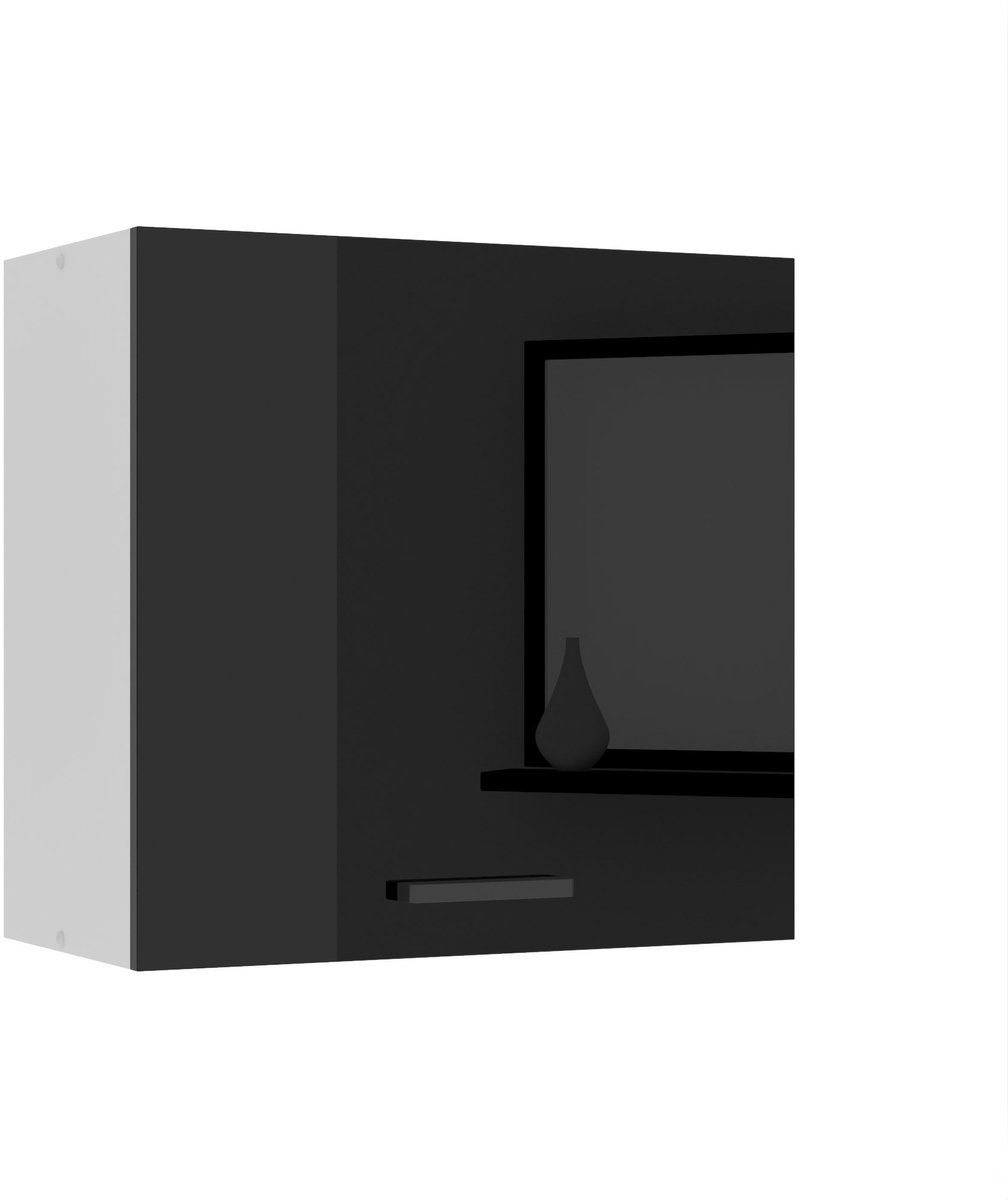 BELINI Hangkast SG 60 cm met 1 Deur - Zwart Hoogglans