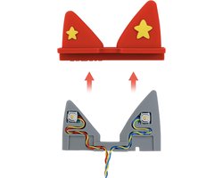 Vervangende Oordopjes Kit voor Toniebox - 1 Rode Buitenoor, 1 Binnenoor en 1 Kabel voor Optimaal Geluid