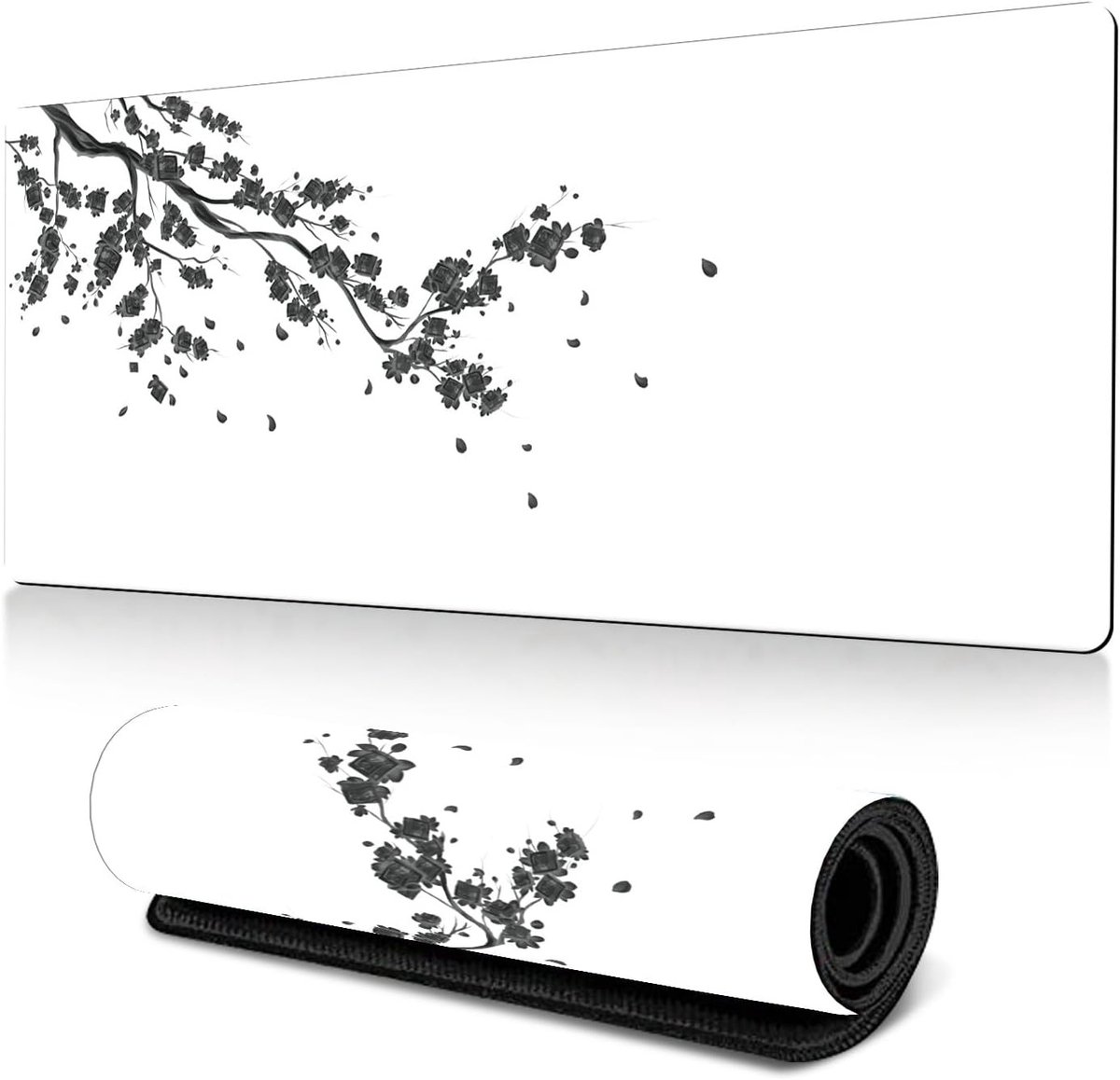 Grote Gaming Muismat 90x29cm met Antislip Rubberbasis, Gestikte Randen en Desk Mat voor Gaming en Kantoorgebruik