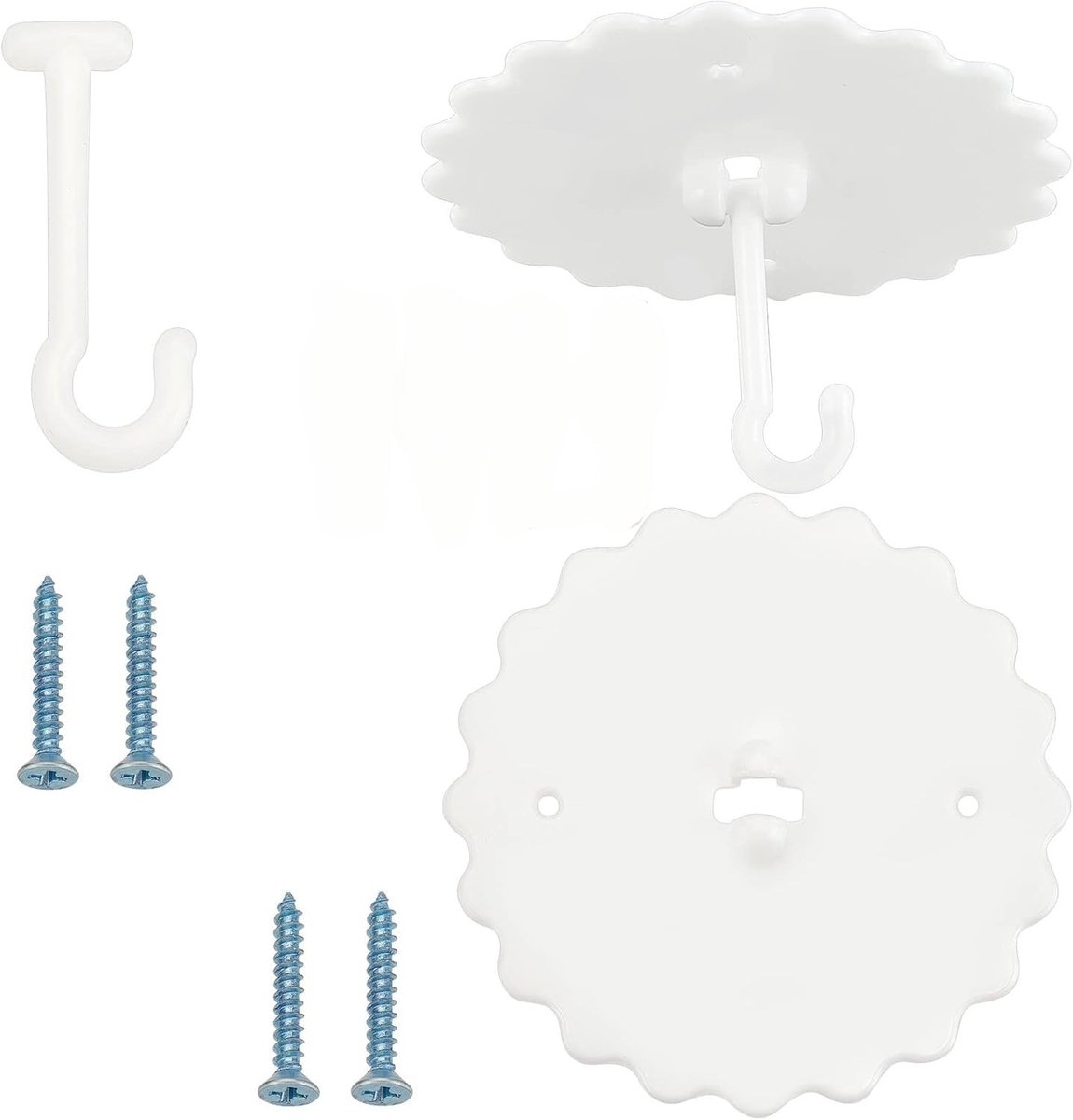 2 x Mosquito Net Ceiling Hooks voor Bunk Bed, Ideaal voor Hangende Luifels en Bescherming tegen Insecten