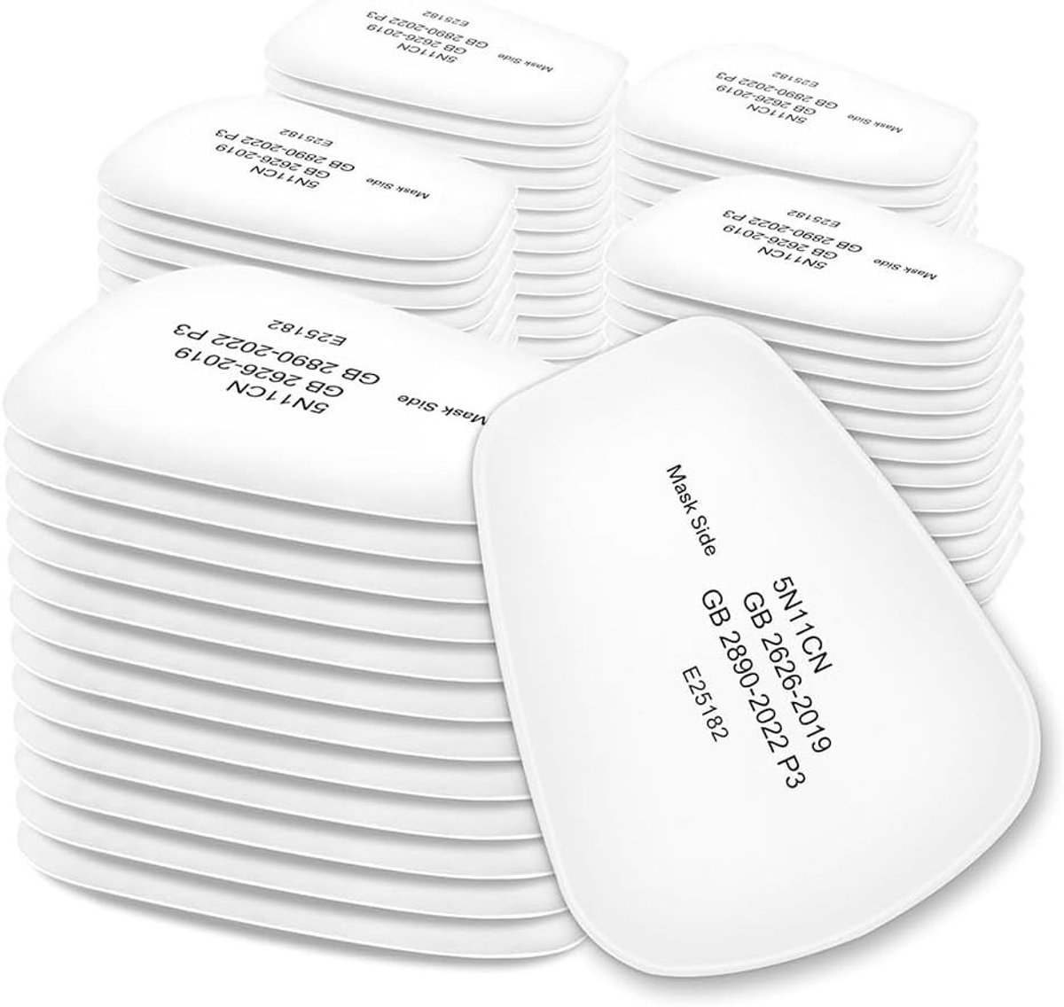 Adembeschermingsfilterpatronen 5N11 voor stofmaskers - 80 stuks voor optimale bescherming tegen stof en gevaarlijke stoffen