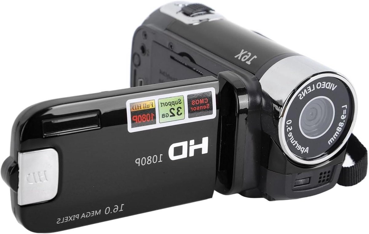 Videocamera Recorder - Digitale Camera - Momenten Vastleggen - 1080P HD Resolutie - 16x Zoom - Zwart