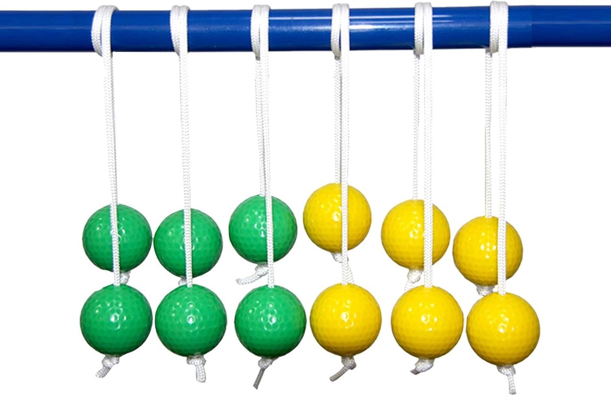 SnelShoppen - Feirdhoo Ladderballen Set van 6 Paar, 42 mm Werpballen voor Laddergolf, Sporttraining en Golfpraktijk, Vervangende Ballen voor Buitenact