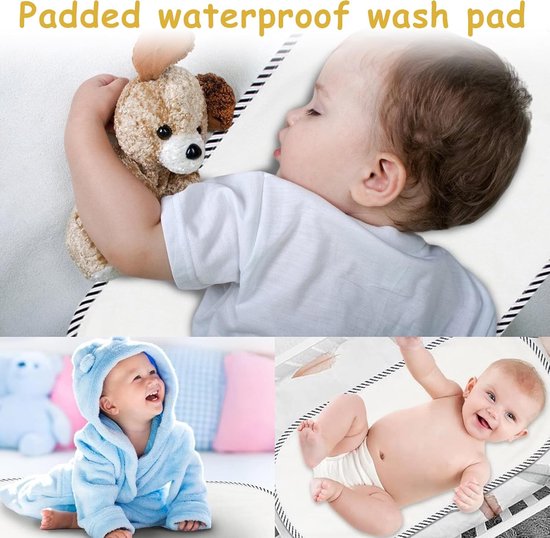 Thijox - Herbruikbaar Aankleedkussen voor Babyluiers - 6 Stuks Wasbaar & Waterdicht - Bamboeviscose 30x60 cm - Zacht Beschermend & Comfort voor Baby's — afbeelding 3