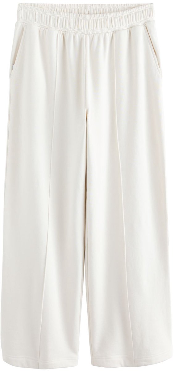 Next - Dames - Joggingbroek met wijde pijpen - Crème