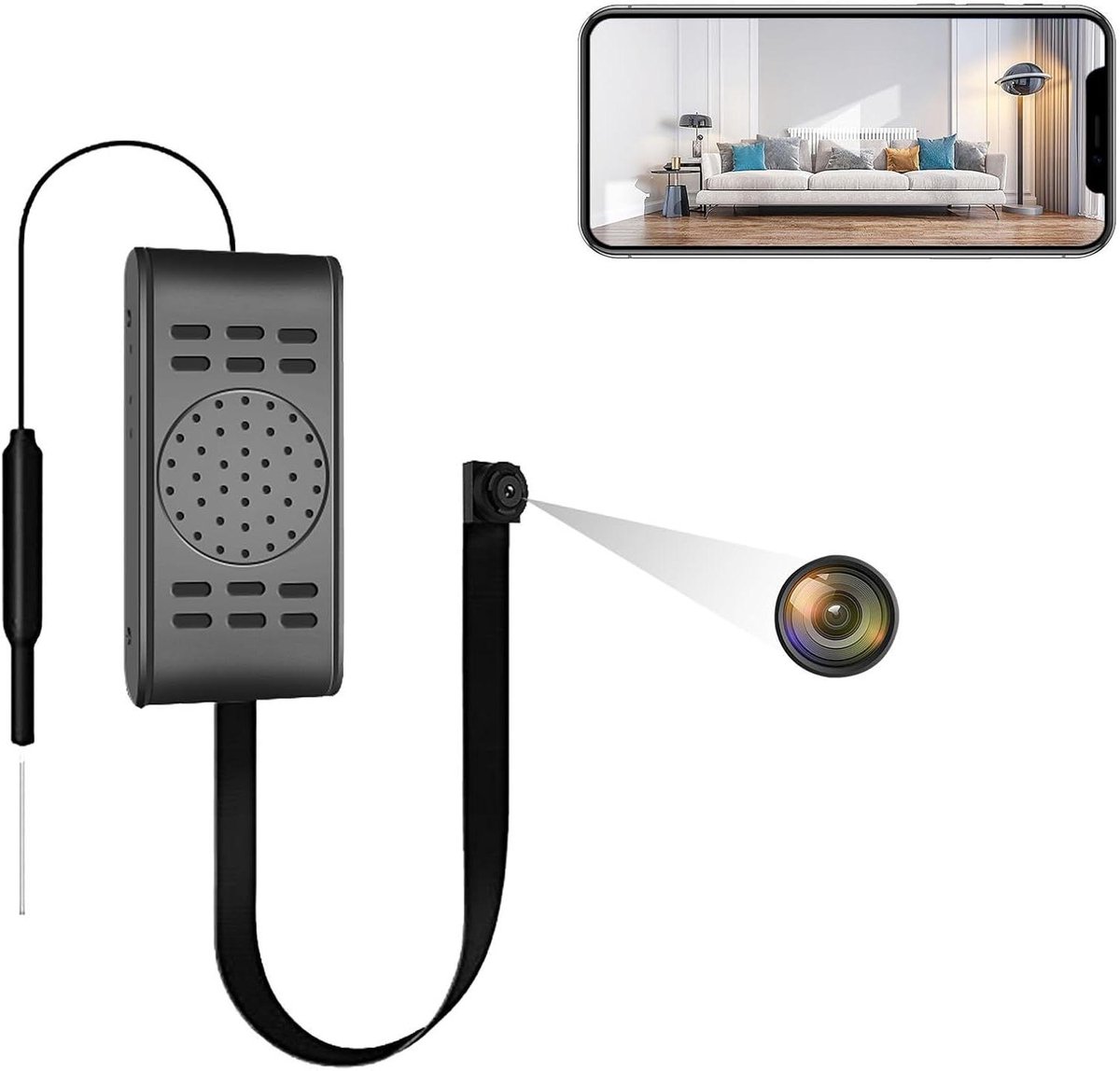 Mini Camera - Videorecorder - Veiligheid Thuis - Bewegingsdetectie - 1080p HD - Zwart