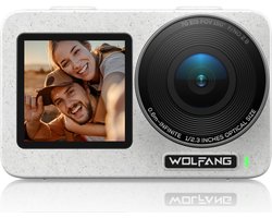 SnelShoppen – Waterdichte Actiecamera 4K60fps Ultra HD met Dual Screen Kleurendisplay, Onderwater Camera tot 16 Voet, Live Streaming, Webcam en Stabil