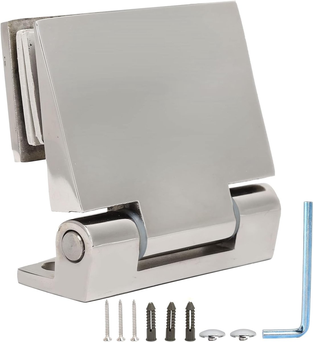 RVS Doucheglasdeur Scharnieren met Kogellager en Sloping Design voor 8-12mm Gehard Glas, Ideaal voor Badkamer en Douchecabine