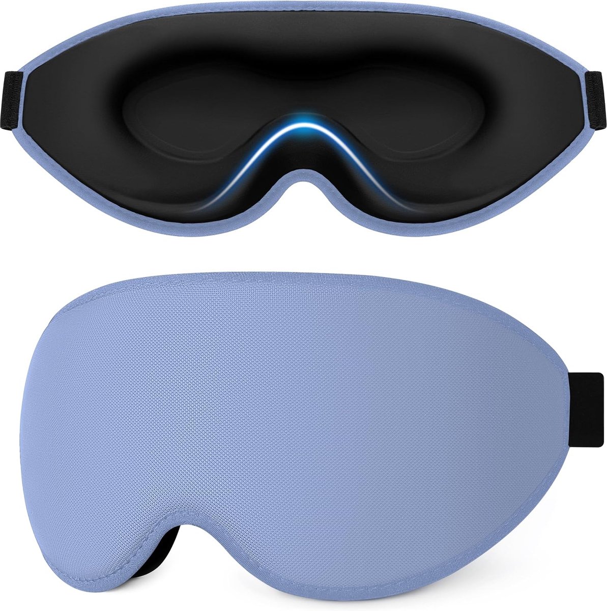 SnelShoppen - 3D-slaapmasker voor zijslapers, ergonomisch oogmasker met verstelbare elastiek, ademend en comfortabel, lichtblokkerend voor slapen en r