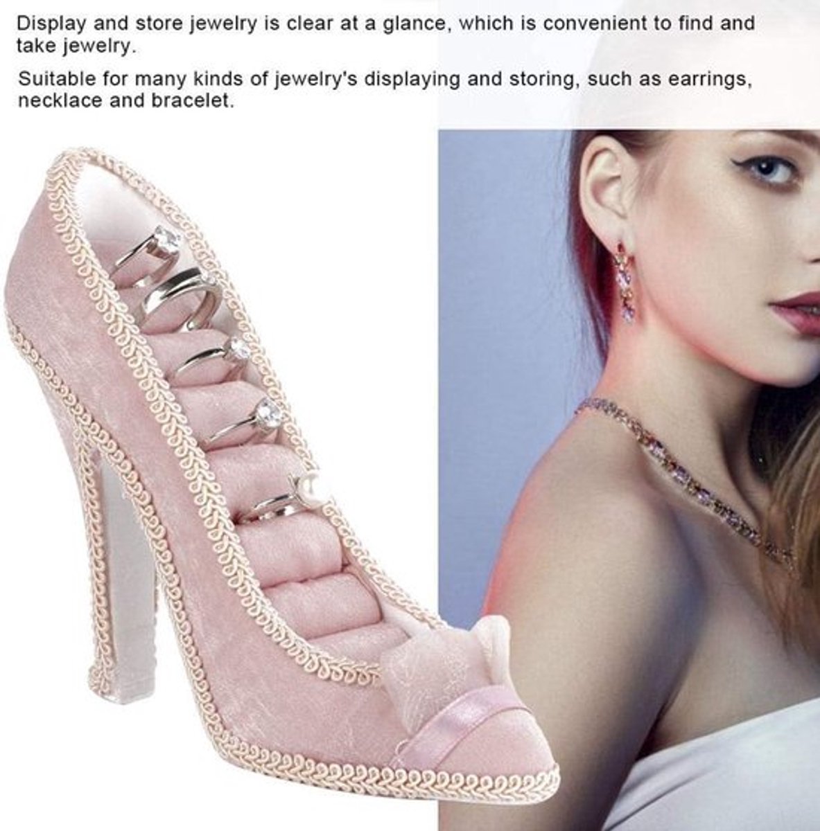 Sieraden Display voor Vrouw - Jurk Hoge Hakken - Oorbel Ketting Ring - Sieradenhouder Stoel - Prinsessenjurk Stand