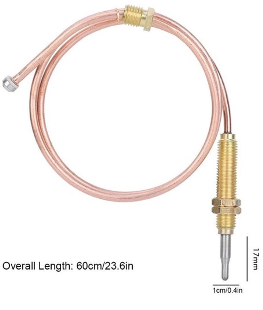Gasbrander met 600 mm draad voor open haard en barbecue - Thermokoppel sonde