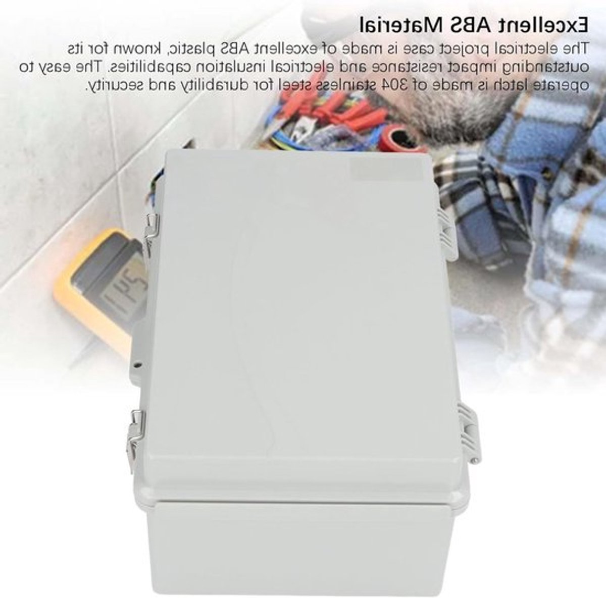 Aansluitdoos 200x300x130 mm ABS kunststof behuizing met scharnierende deksel, IP67 waterdicht voor elektronische projecten en installaties