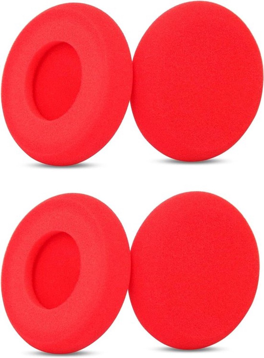 Oorkussens voor draadloze hoofdtelefoons - Verwisselbare schuimkussens - Hoge dichtheid - Set van 2 - Rood