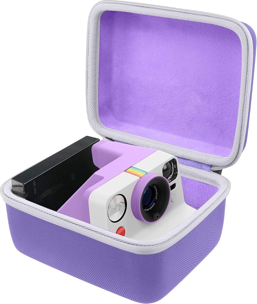 Hardcase voor Polaroid Now en OneStep Instant Camera's - Draagtas, Bescherming en Reisoplossing (Paars)