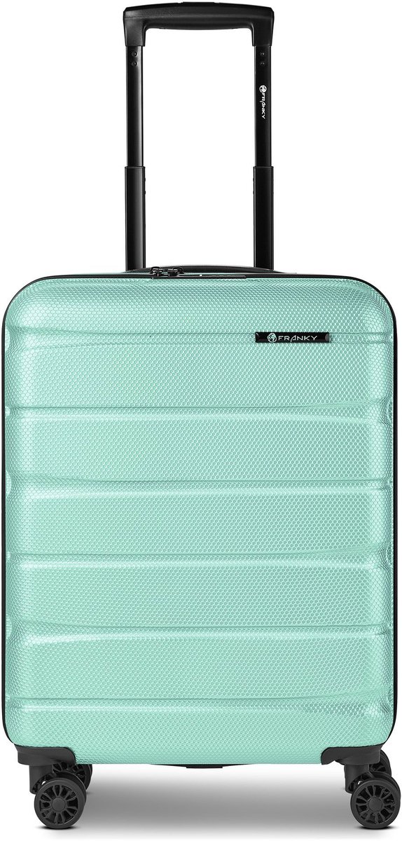 Franky Munich 4.0 4 wielen Cabinewagen S 53 cm met uitbreidingsplooi - Harde bagage - TSA slot - mint shiny