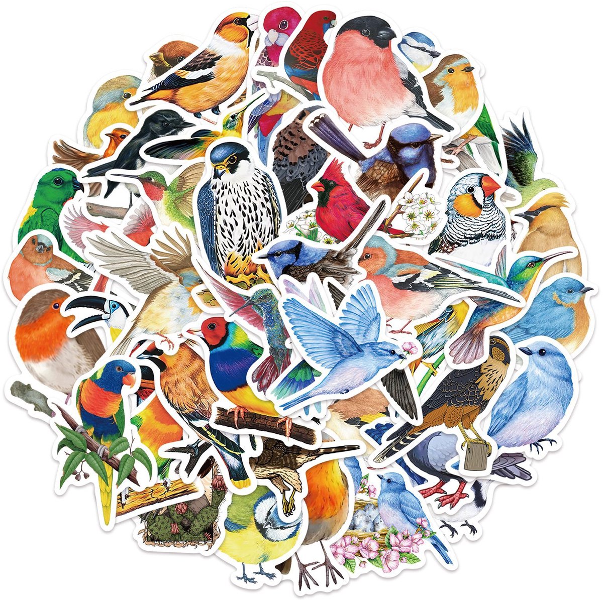 Meer Leuks - Vogel Stickers - 50 stuks - Bird Sticker