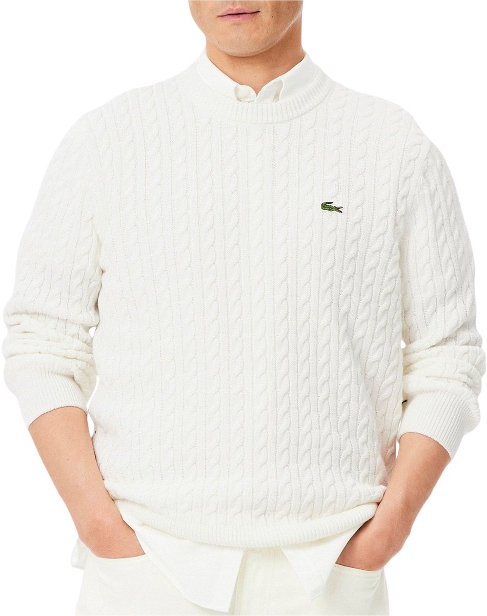 Lacoste Gebreide Sweater Heren Wit