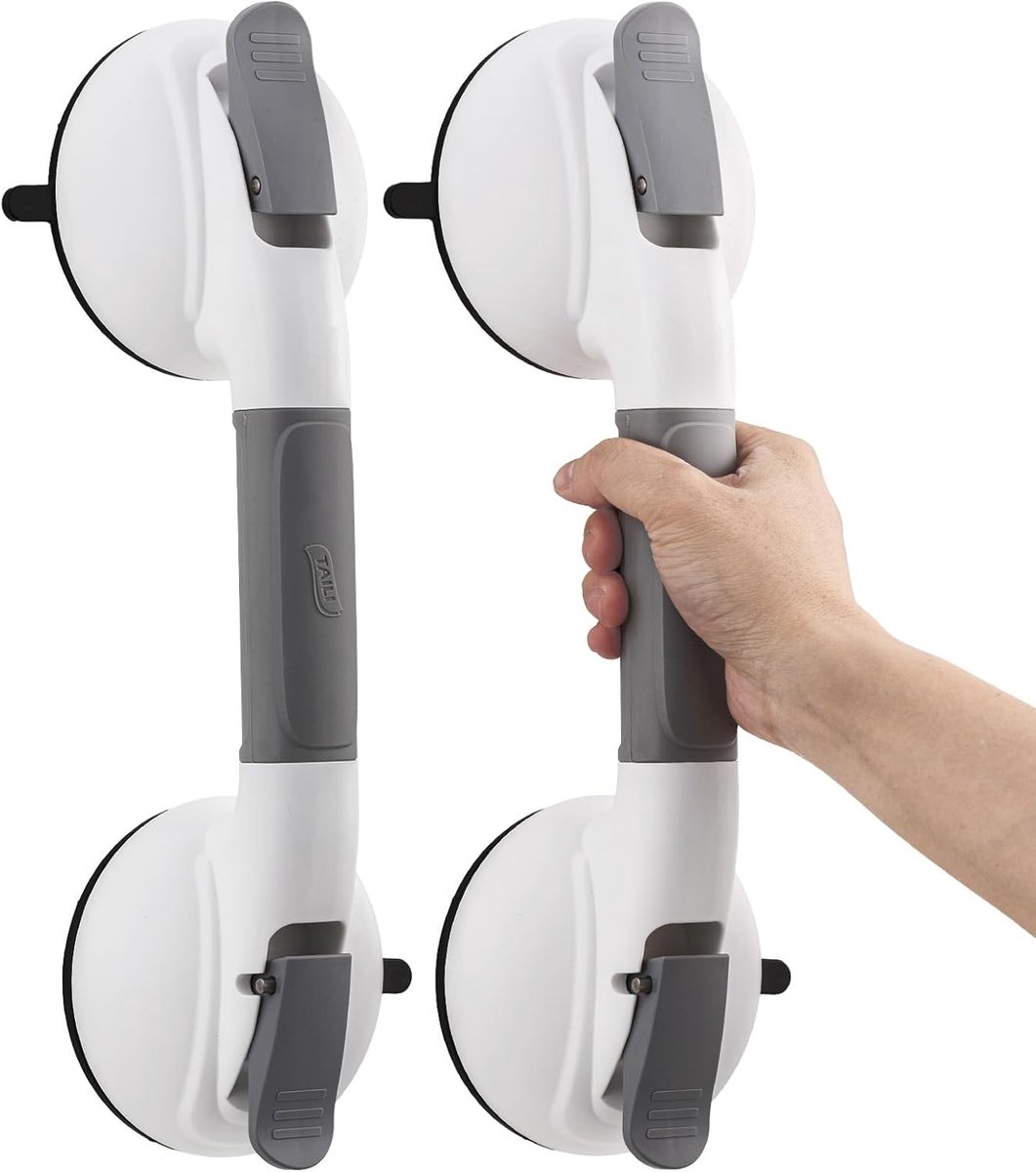 Veilige Zuignapsteunen voor Badkamer - 2 Stuks, Maximaal 150 kg, Antislip en Duurzaam Design