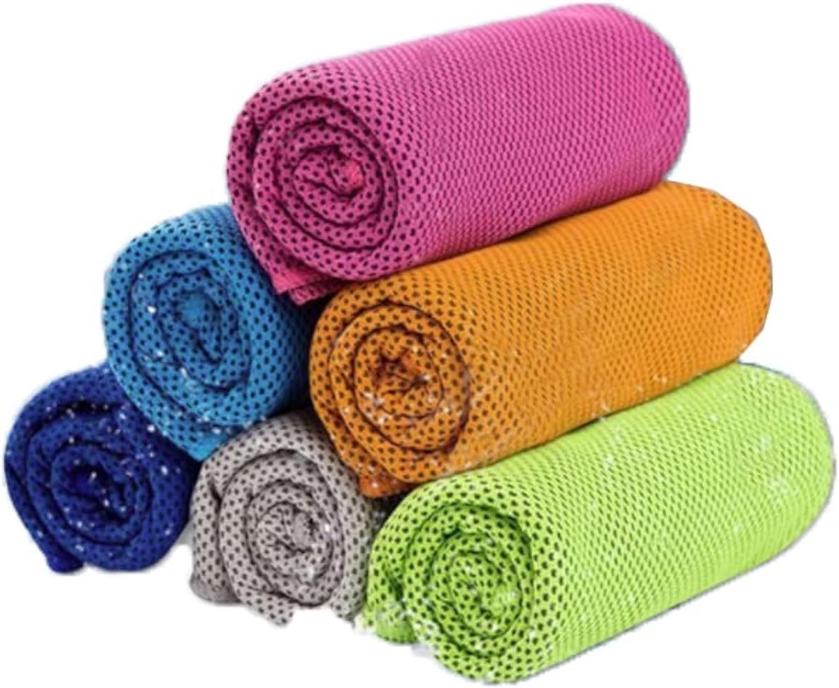 Koelhanddoek Set van 6 - Microvezel Koelhanddoeken voor Yoga, Sport, Hardlopen, Fitness en Kamperen (40" x 12")